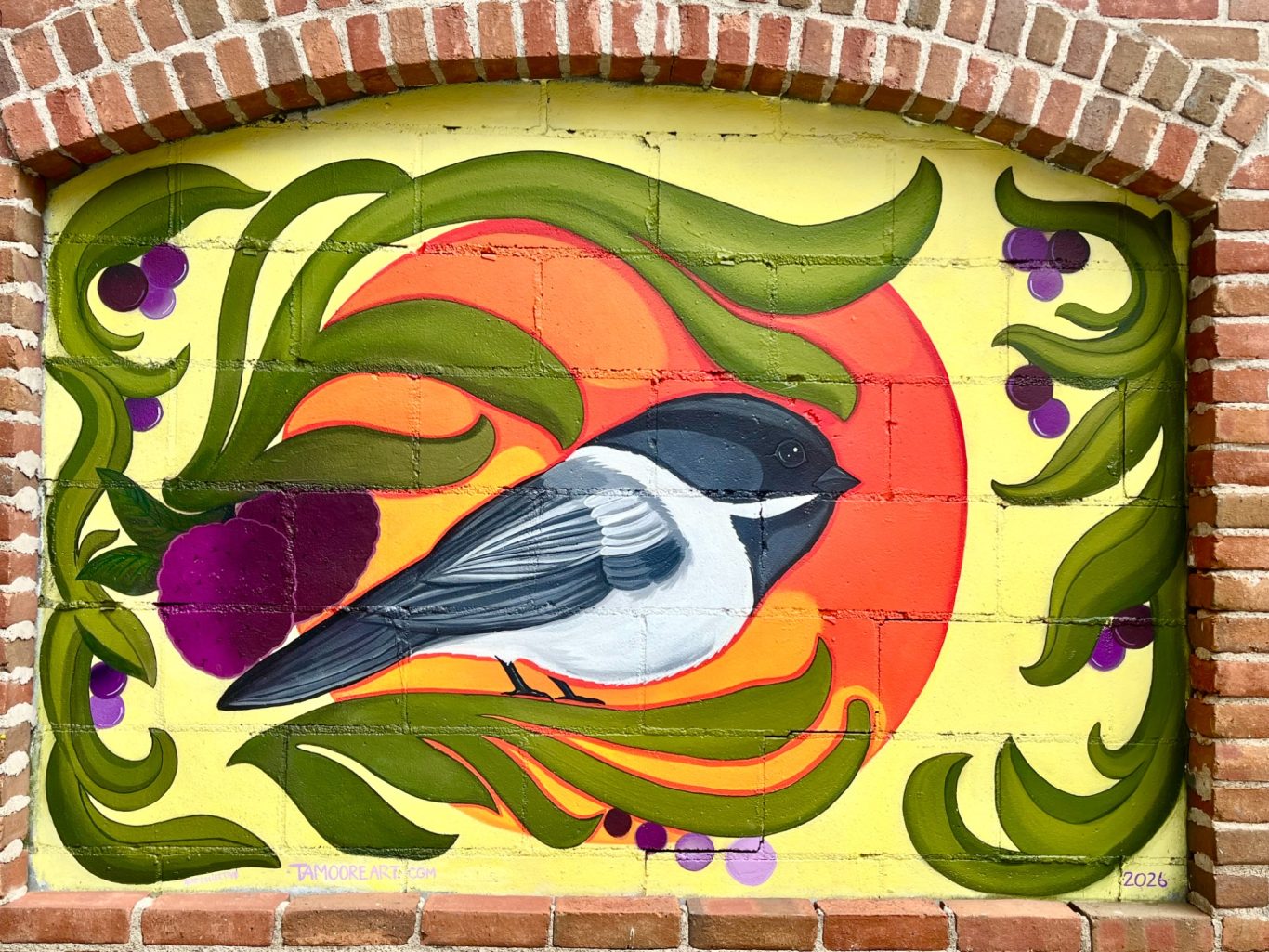 Summer Chickadee Mural